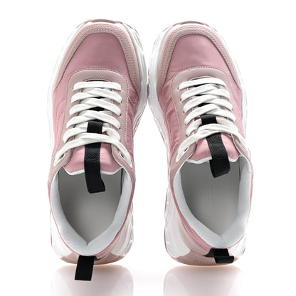 Hermes Parachute Fabric Calfskin Impulse Sneakers 37 Rose Porcelaine 2 of 8
