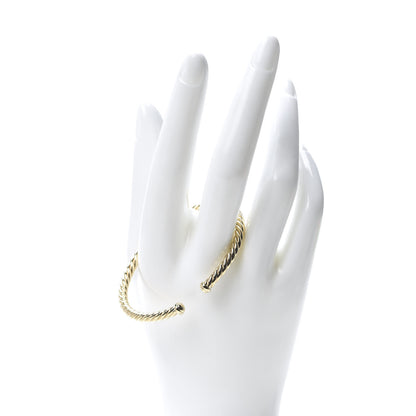 David Yurman 18K Yellow Gold 4mm Cablespira Bracelet 2 of 6