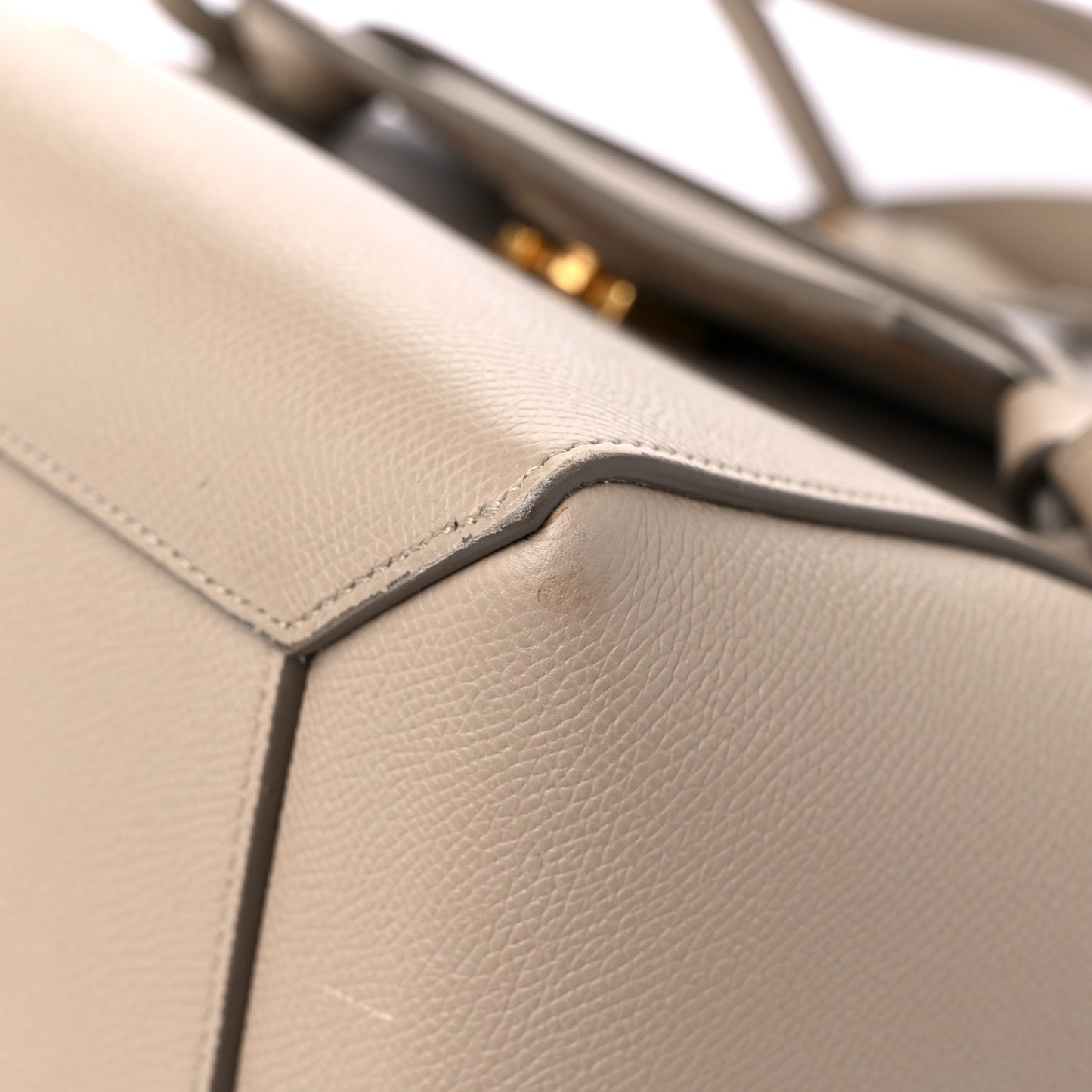 Baby Grained Calfskin Micro Belt Bag Light Taupe