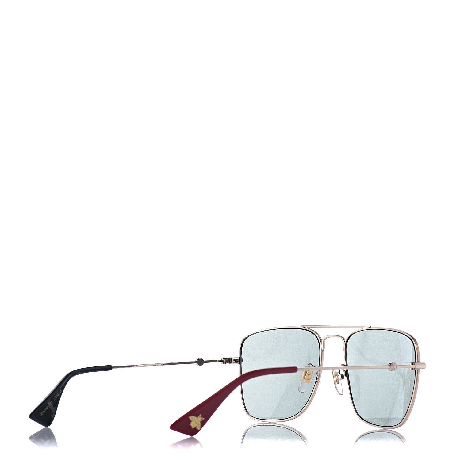 Gucci Squared Aviator Sunglasses GG0108S Black 4 of 8