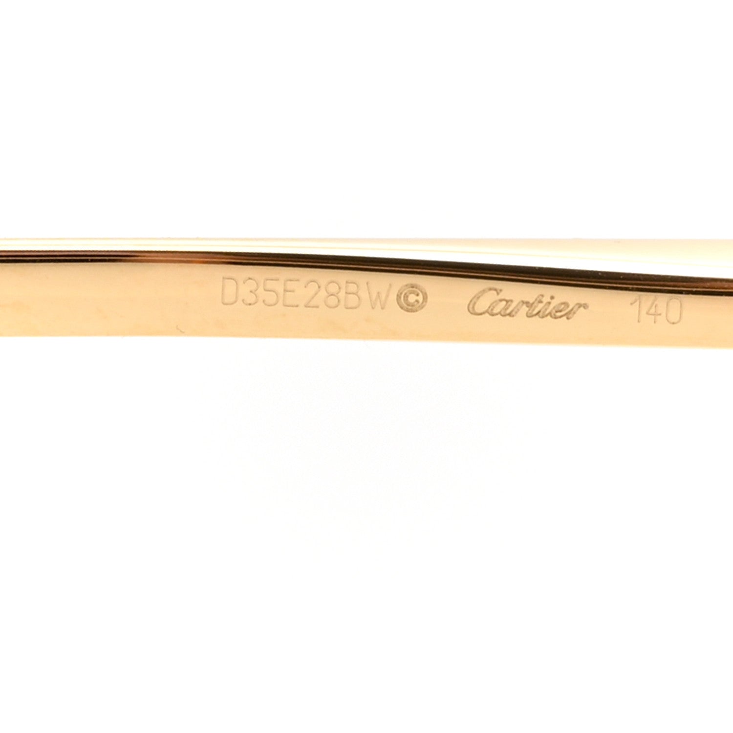 Cartier Metal Rimless CT0035RS Sunglasses Gold 5 of 8