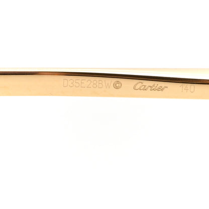 Cartier Metal Rimless CT0035RS Sunglasses Gold 5 of 8