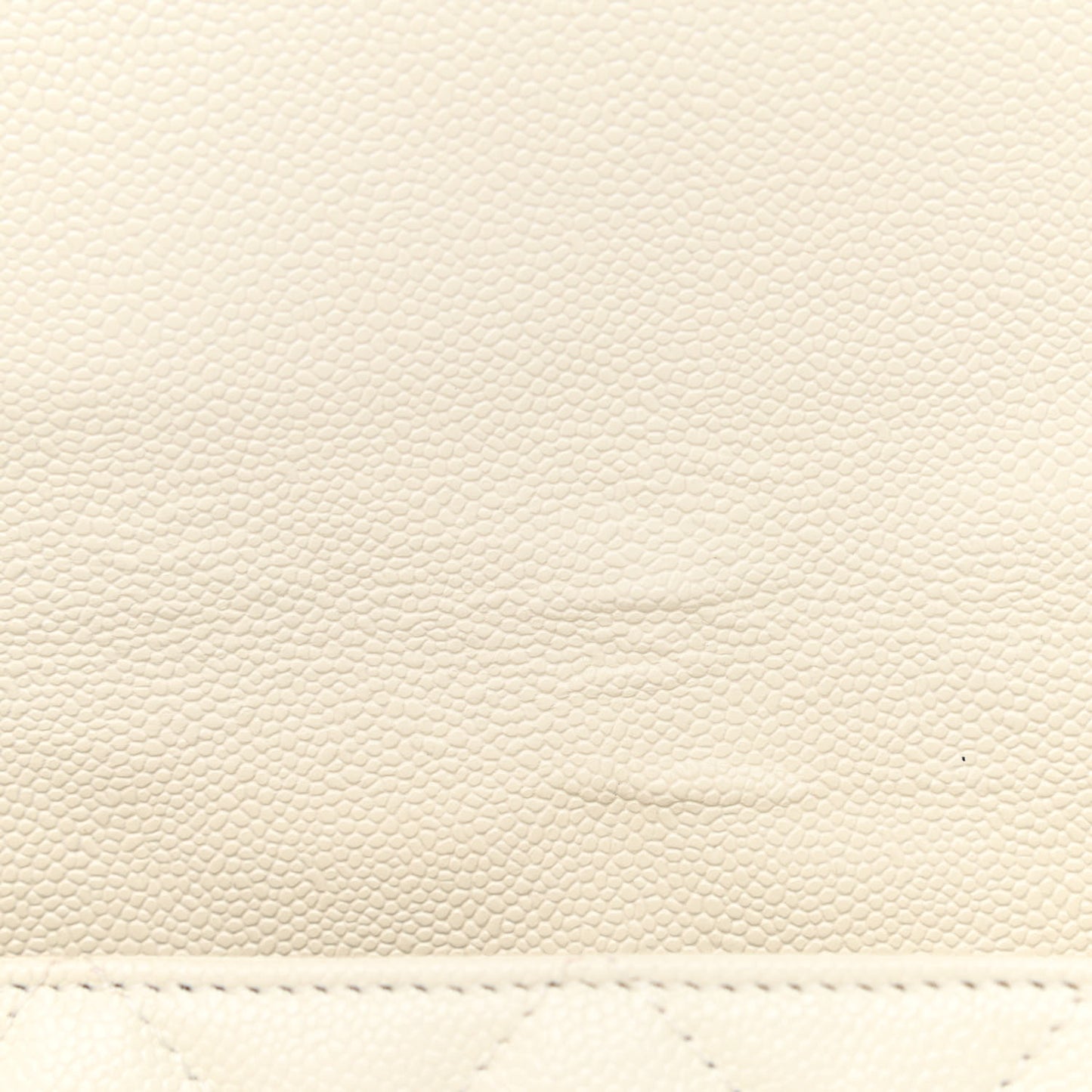 Shiny Caviar Quilted Large Chain Melody Flap White