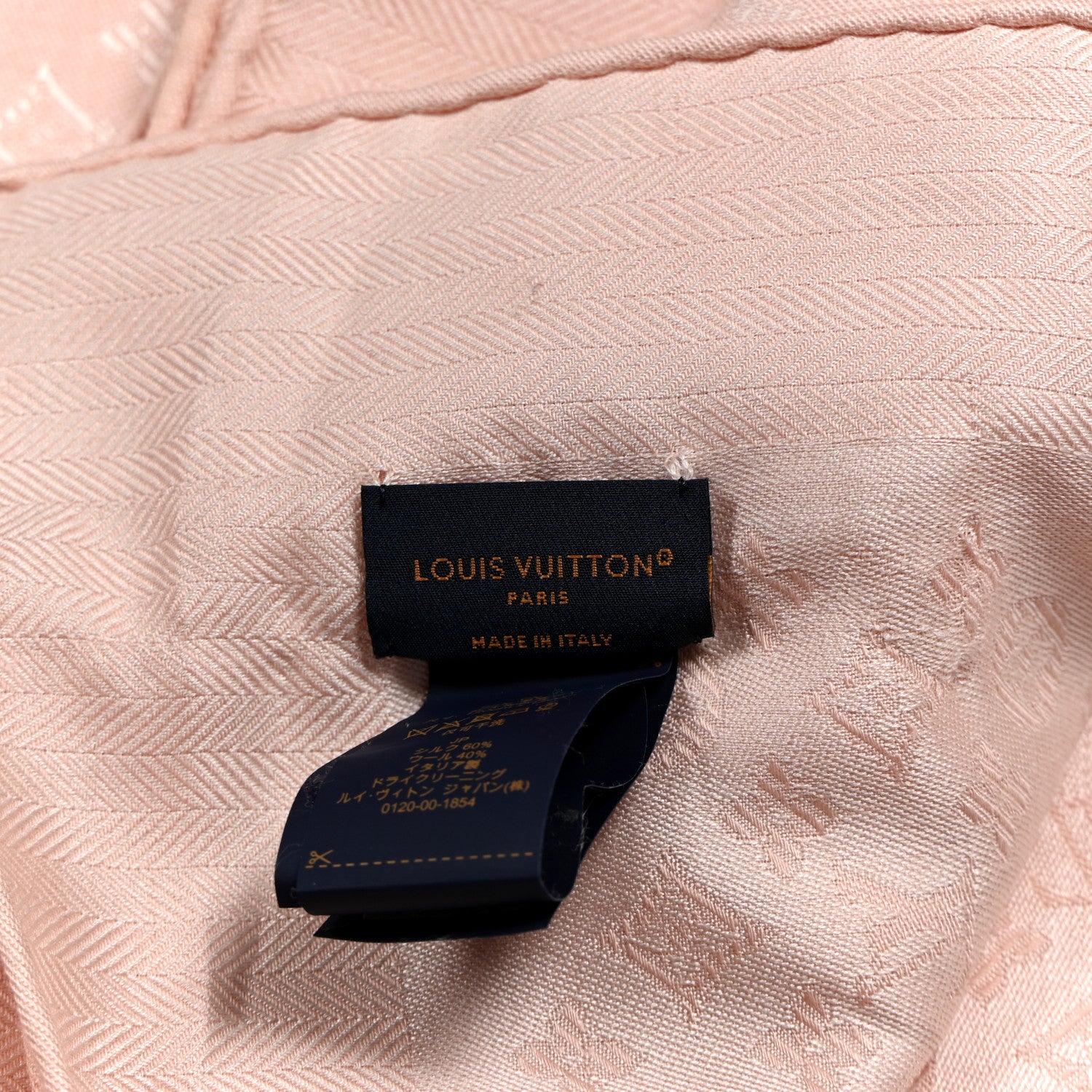 Louis Vuitton Wool Silk Monogram Evermore Shawl Rose Poudre 2 of 4