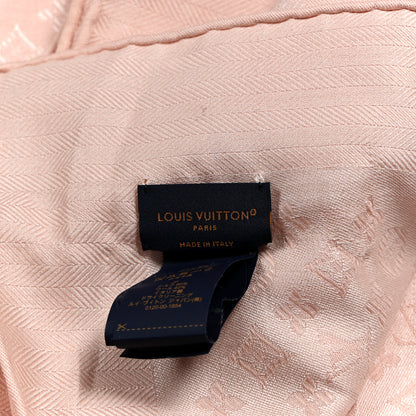 Louis Vuitton Wool Silk Monogram Evermore Shawl Rose Poudre 2 of 4