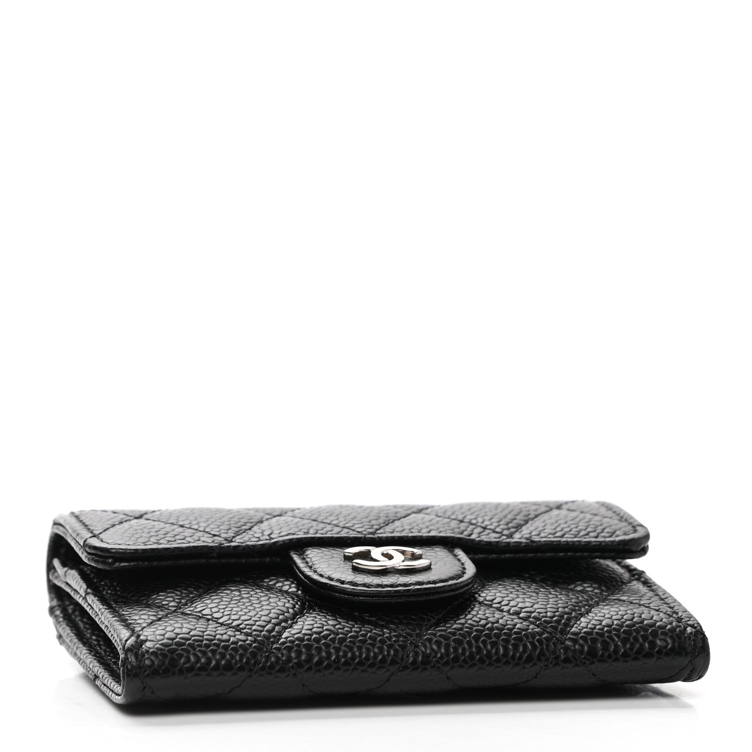 Chanel Caviar Quilted Flap Card Holder Wallet Black 4 of 9