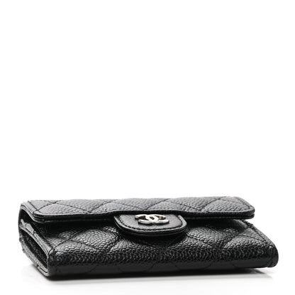 Chanel Caviar Quilted Flap Card Holder Wallet Black 4 of 9
