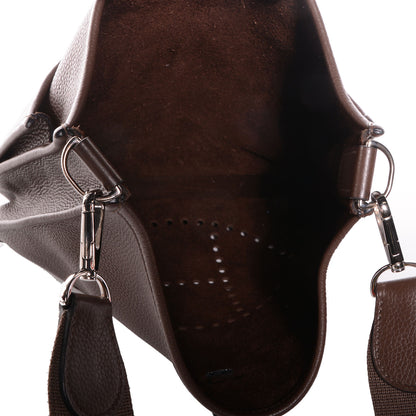 Hermes Taurillon Clemence Evelyne III PM Chocolate 5 of 7
