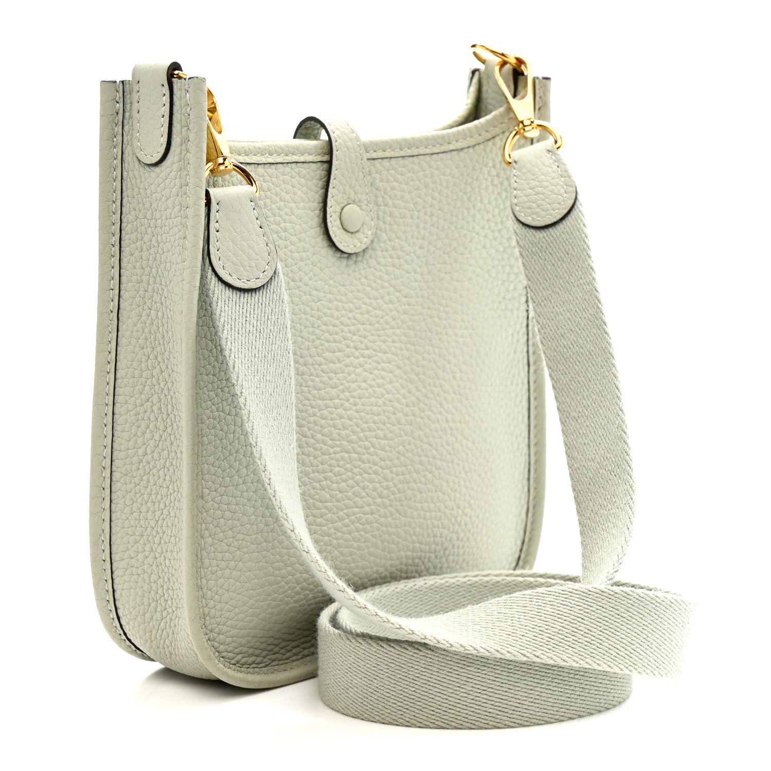 Hermes Taurillon Clemence Evelyne TPM Gris Neve 3 of 11