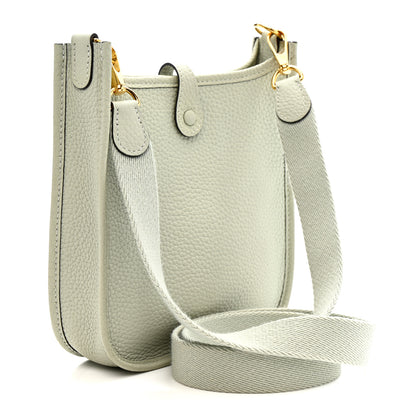 Hermes Taurillon Clemence Evelyne TPM Gris Neve 3 of 11