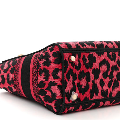 Christian Dior Canvas Mizza Embroidered Medium Lady D-Lite Fuchsia 9 of 10