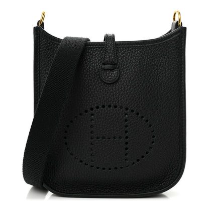 Hermes Taurillon Clemence Evelyne TPM Black 1 of 11