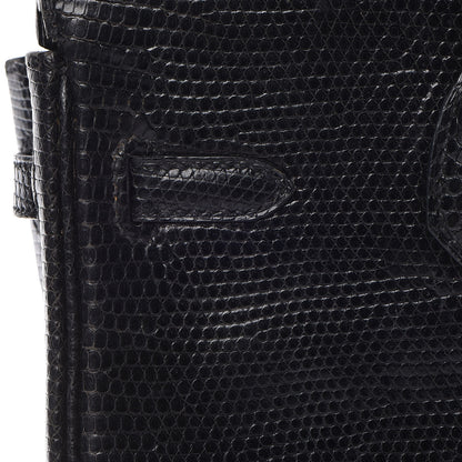 Hermes Lizard Birkin 25 Black 15 of 50