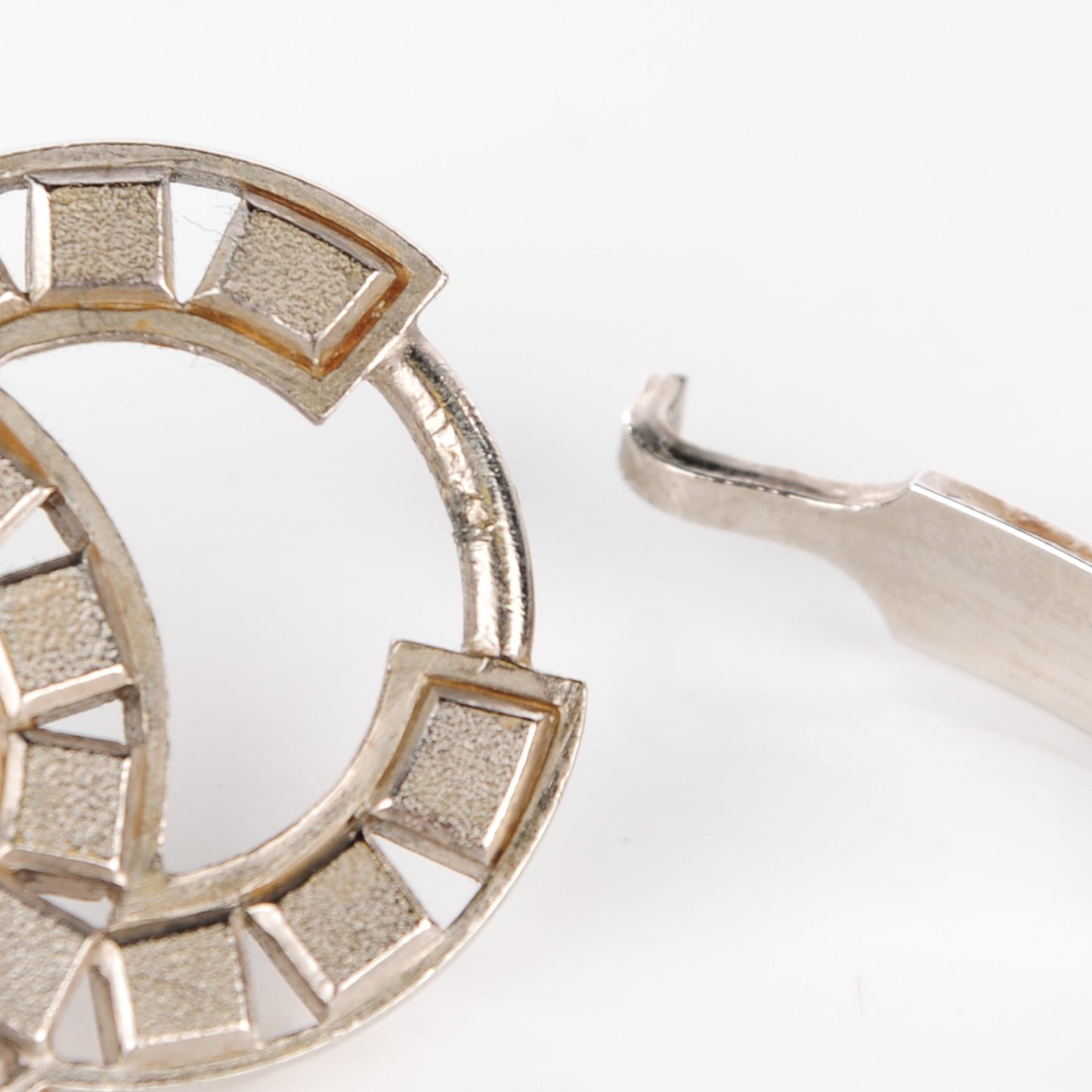 Crystal Baguette CC Bracelet Silver