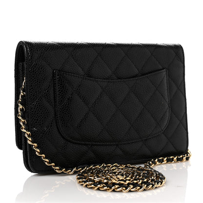 Chanel Caviar Quilted Wallet On Chain WOC Black 3 of 11