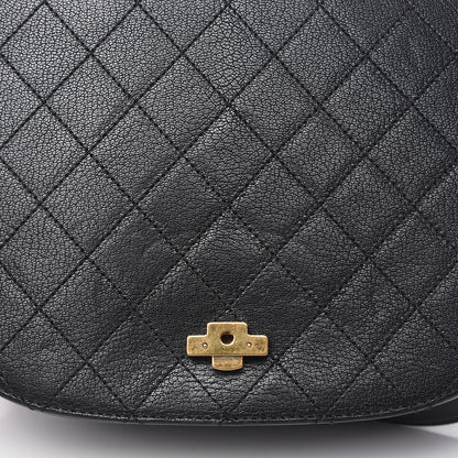 Chanel Shiny Calfskin Goatskin Quilted Medium Coco Curve Messenger Flap Black 13 of 13