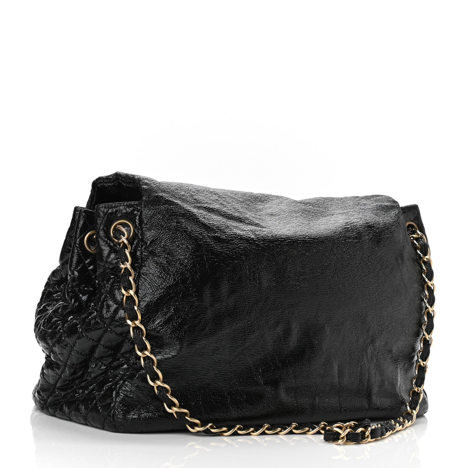 Chanel Vinyl XL Rock and Chain Flap Black 3 of 12