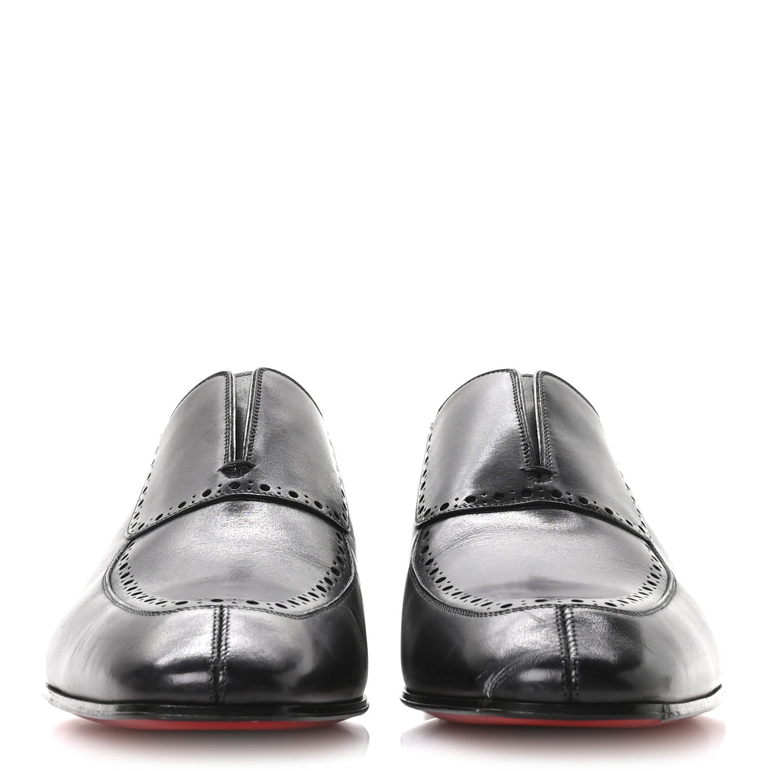 Christian Louboutin Calfskin Mens Lafitte On Flat Loafers 42 Black 3 of 10
