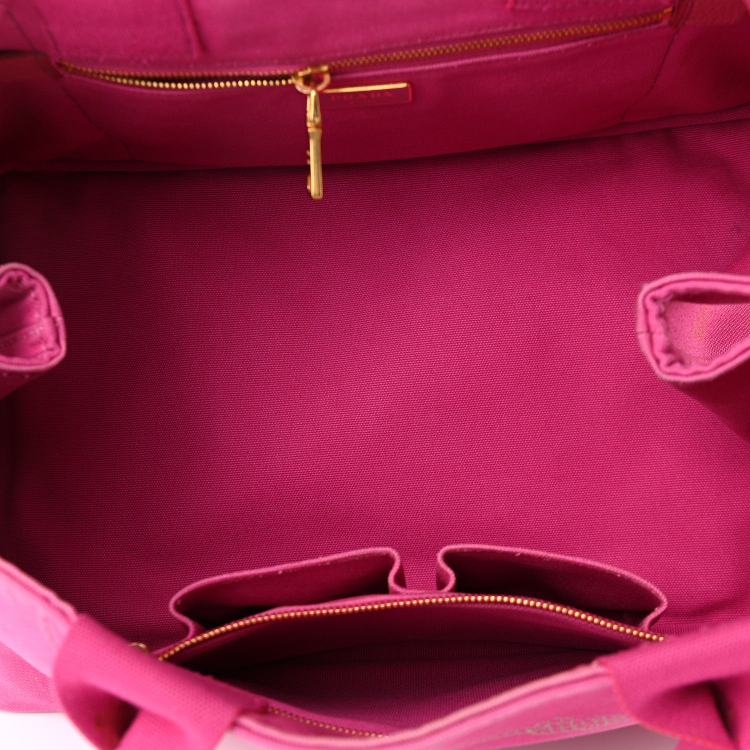 Prada Canapa Logo Shopping Tote Fuxia 5 of 10