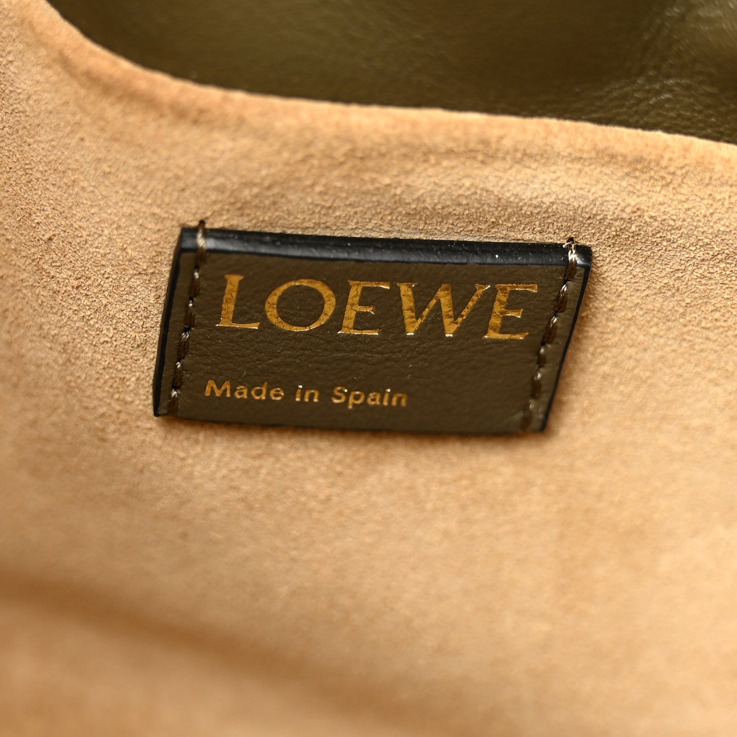 Loewe Calfskin Mini Flamenco Knot Clutch Dark Khaki Green 6 of 10