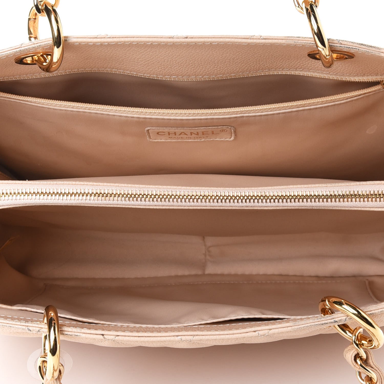 Chanel Caviar Quilted Grand Shopping Tote GST Beige Clair 4 of 4