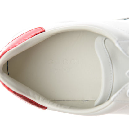 Gucci Calfskin Ayers Crystal Web Womens New Ace Pineapple Sneakers 40 White 8 of 10