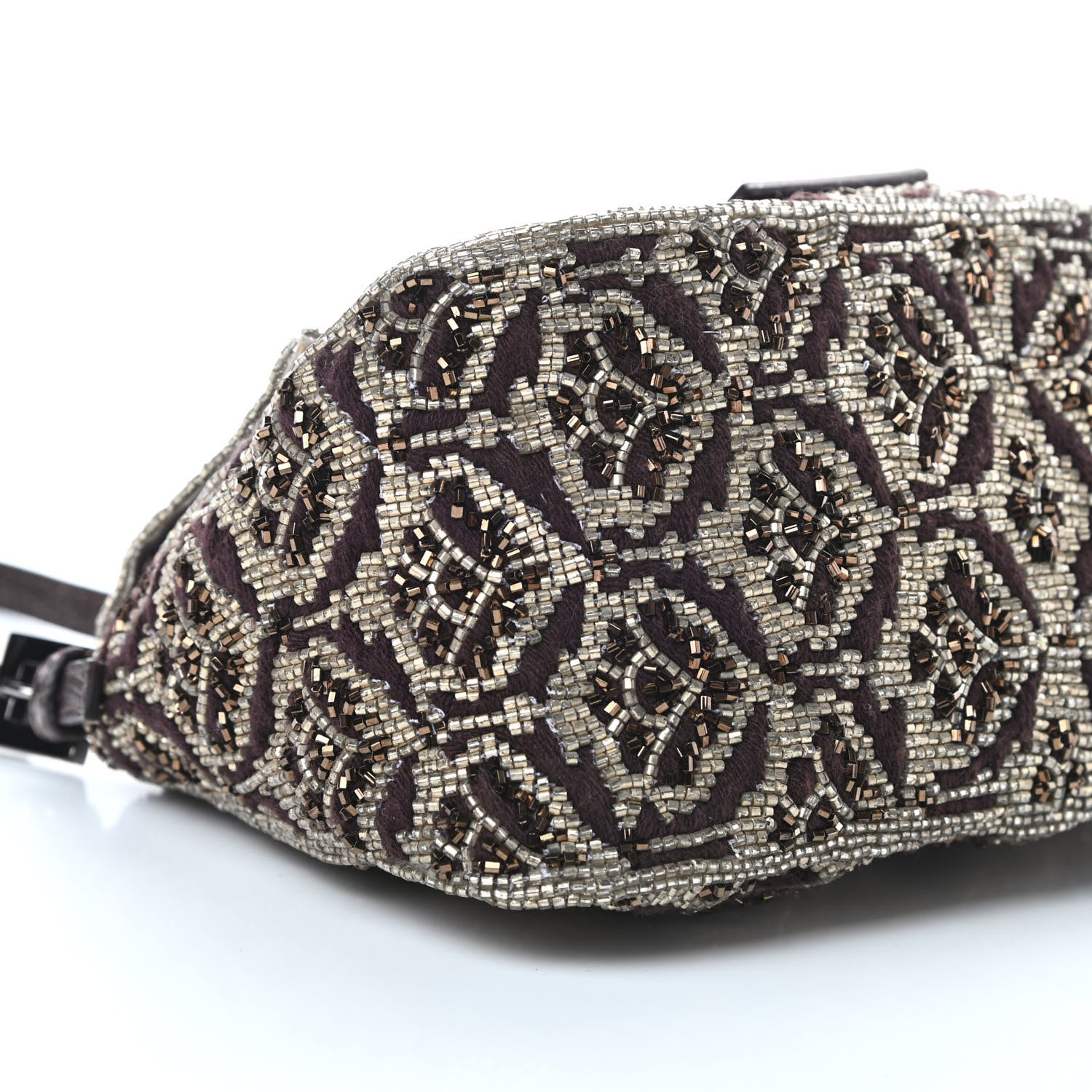 Fendi Lizard Beaded Mini Mama Baguette Brown 9 of 11