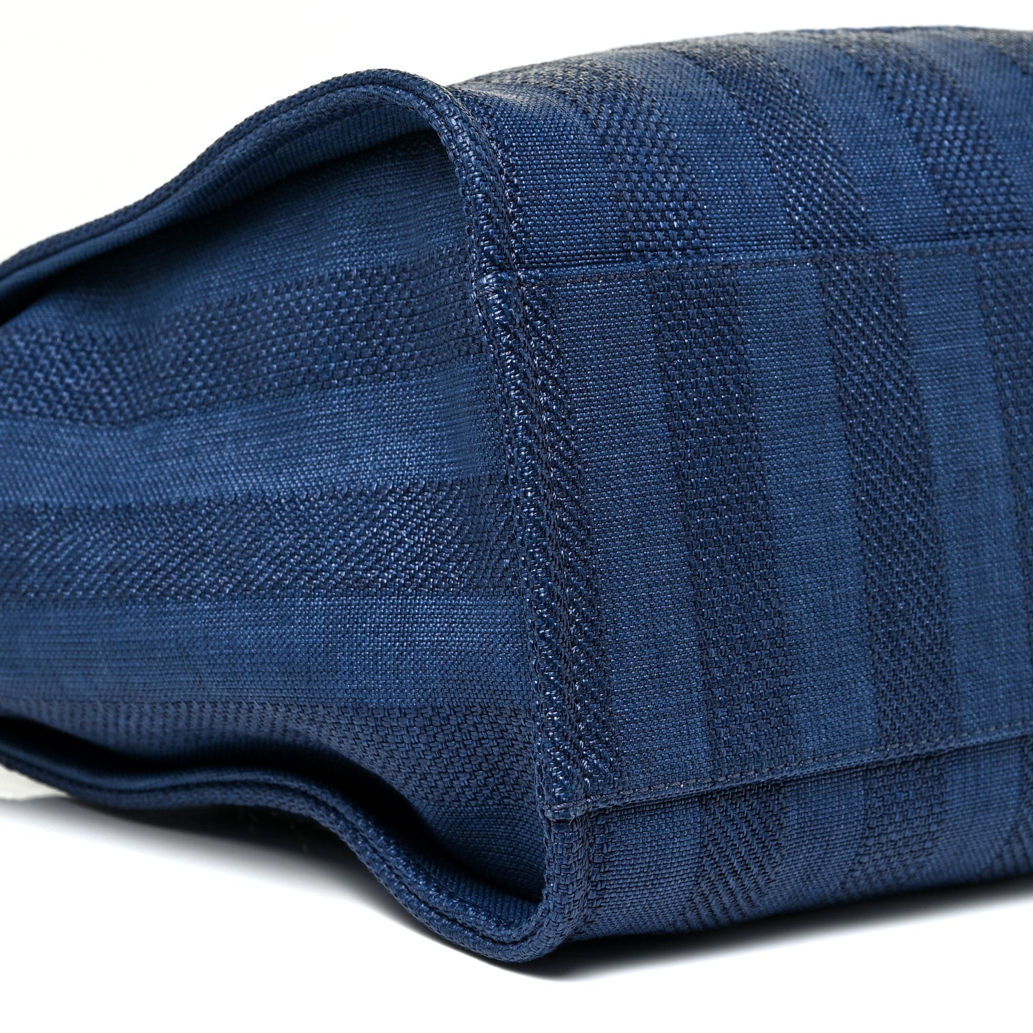 Chanel Woven Straw Raffia Striped Medium Deauville Tote Navy Blue 9 of 14