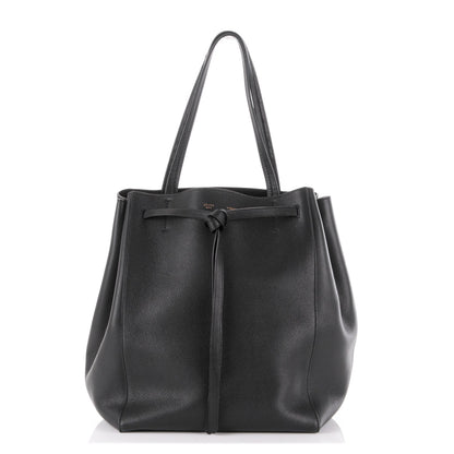 Celine Soft Grained Calfskin Medium Belt Cabas Phantom Black 1 of 6