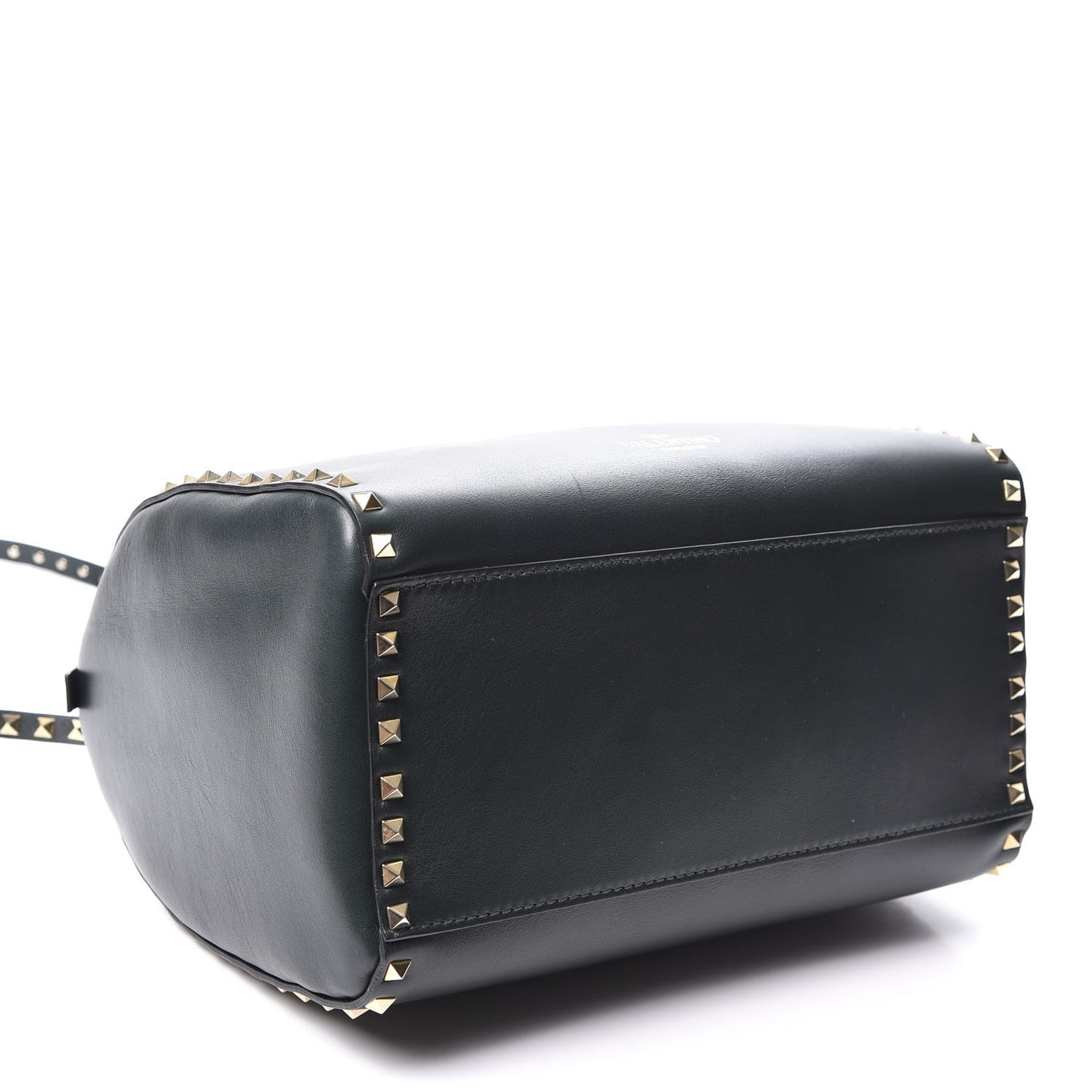 Vitello Rockstud Bowling Bag Deep Green