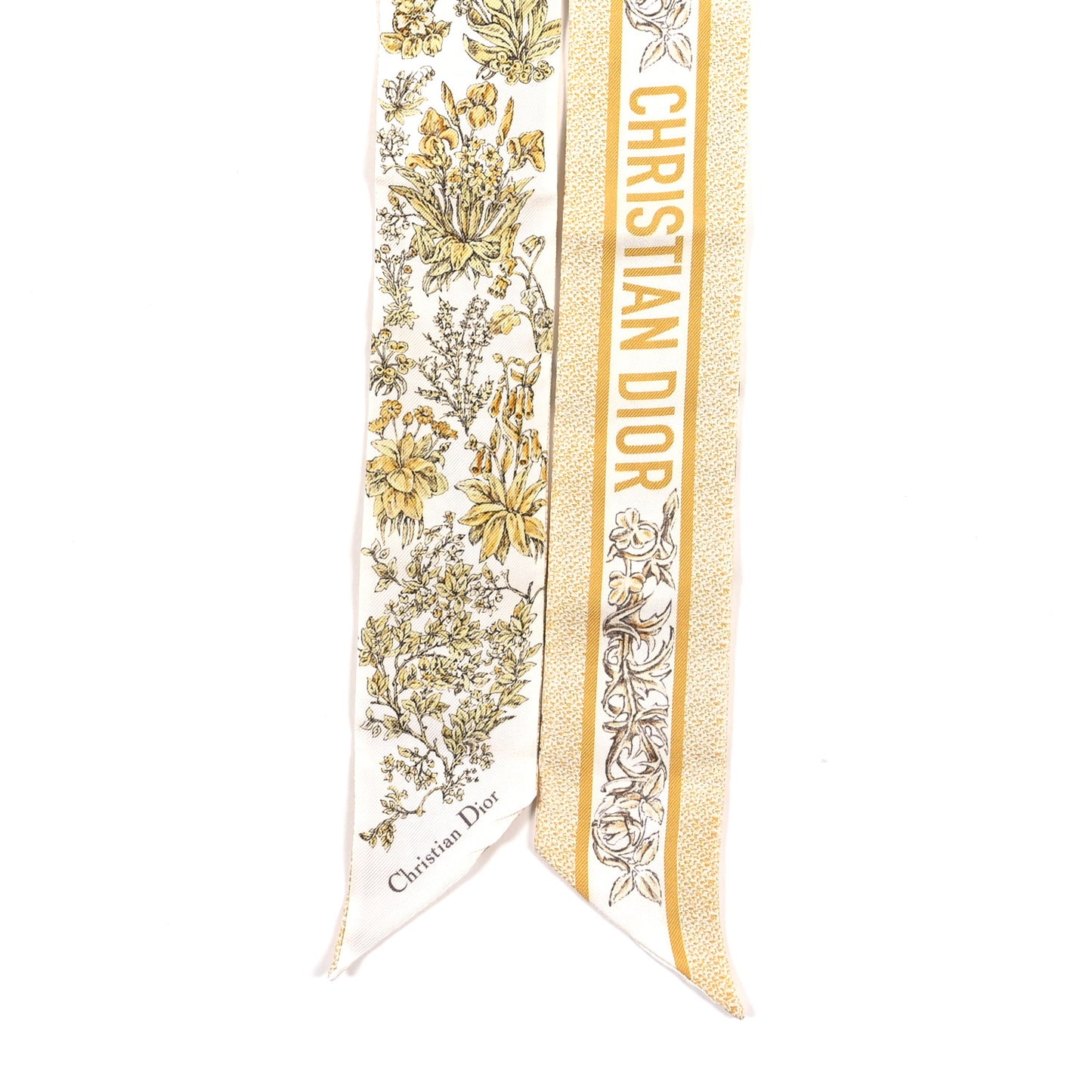 Silk Floral Mitzah Scarf Yellow