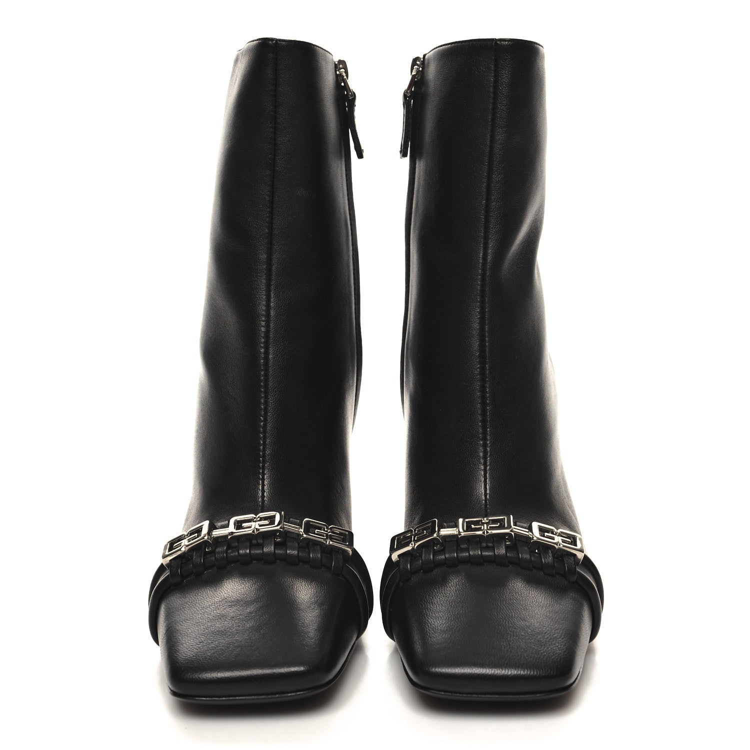 Givenchy Calfskin G Woven Ankle Boots 40 Black 2 of 8