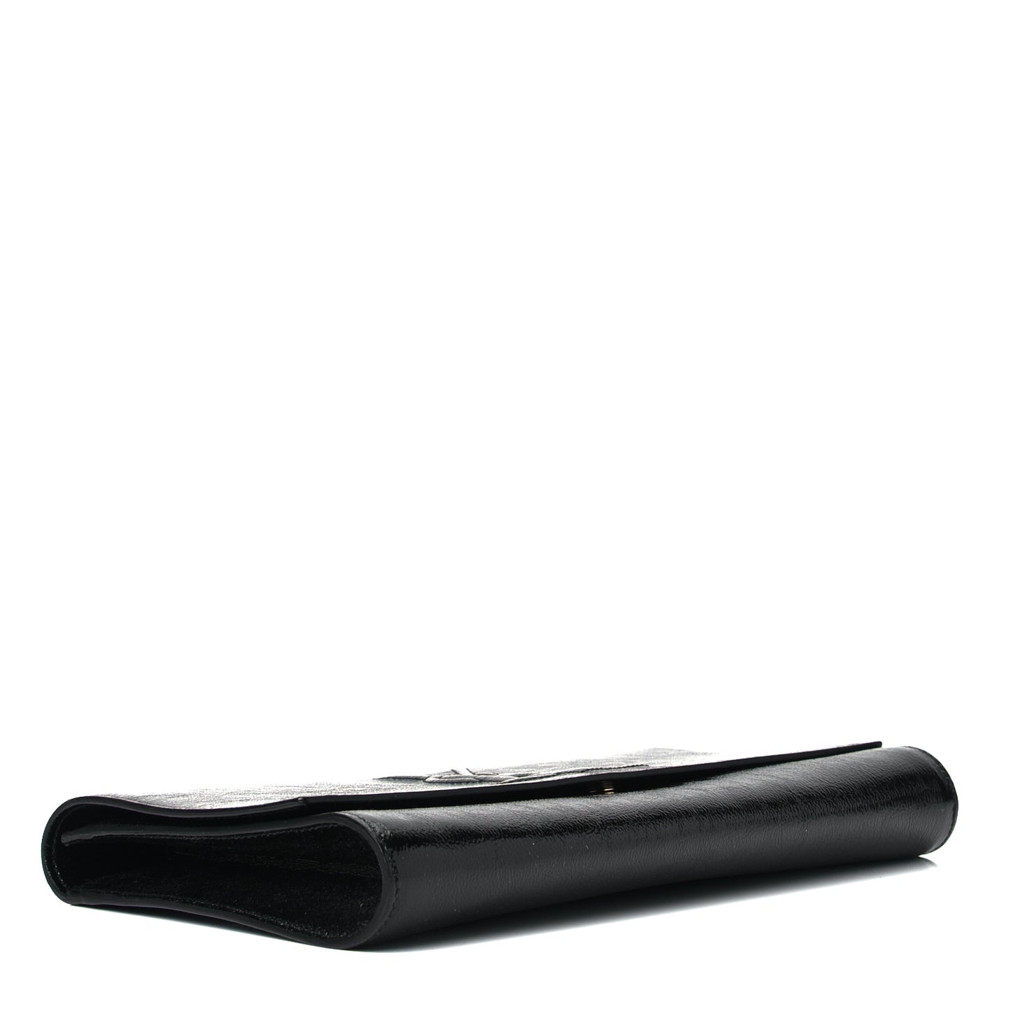 Textured Patent Monogram Large Belle De Jour Clutch Black