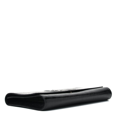 Saint Laurent Textured Patent Monogram Large Belle De Jour Clutch Black 3 of 4