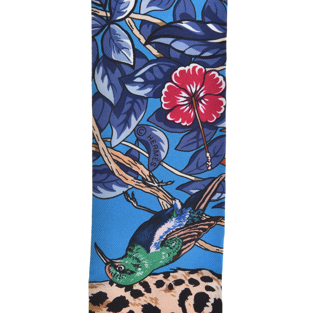 Hermes Silk Jungle Love Love Twilly Bleu Gitane Gris Bleuete 4 of 4