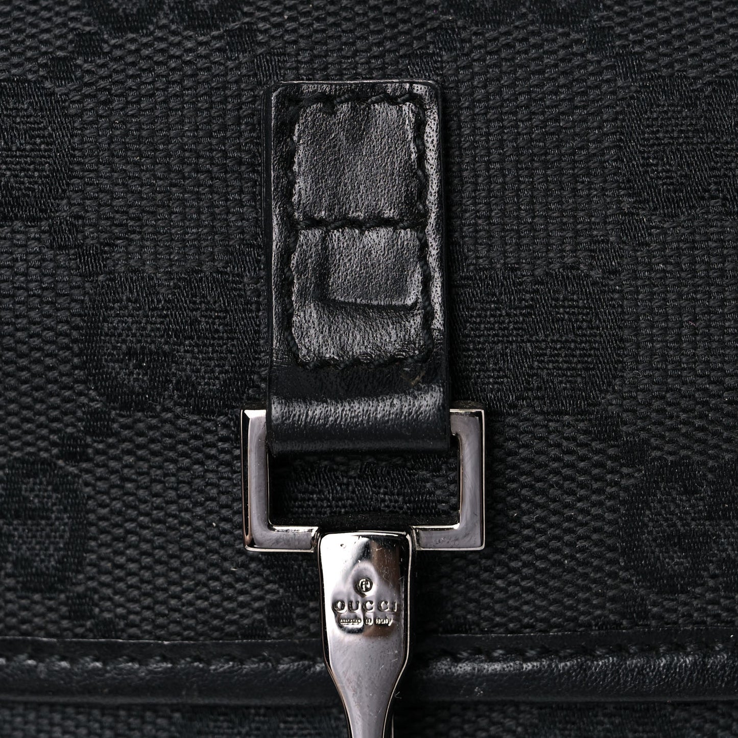 GG Monogram Web Flight Belt Bag Black