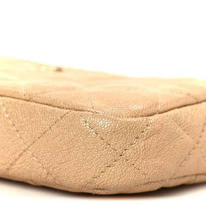 Chanel Metallic Caviar Quilted Small Clutch With Chain Gold 13 of 13
