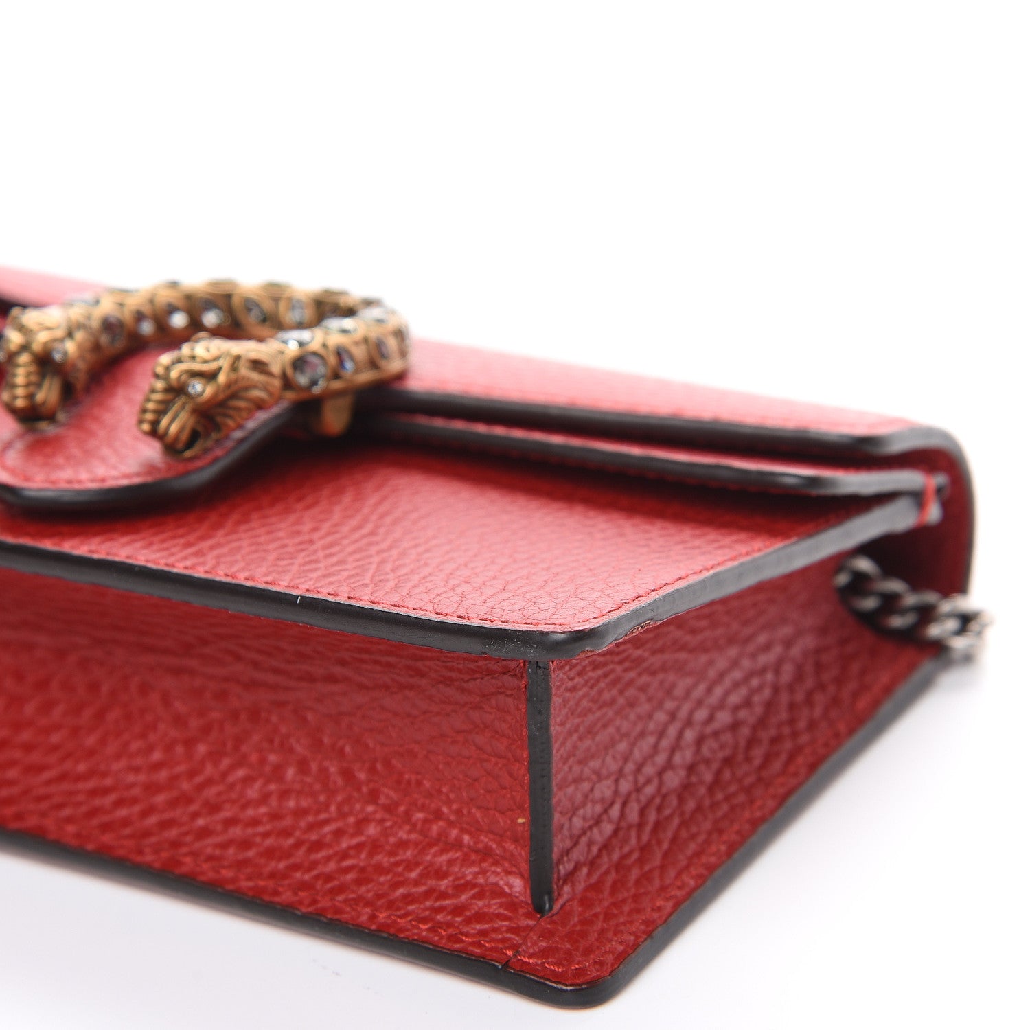 Gucci Calfskin Super Mini Dionysus Shoulder Bag Hibiscus Red 8 of 8