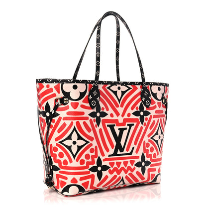 Louis Vuitton Monogram Giant Crafty Neverfull MM Creme Rouge Black 4 of 10