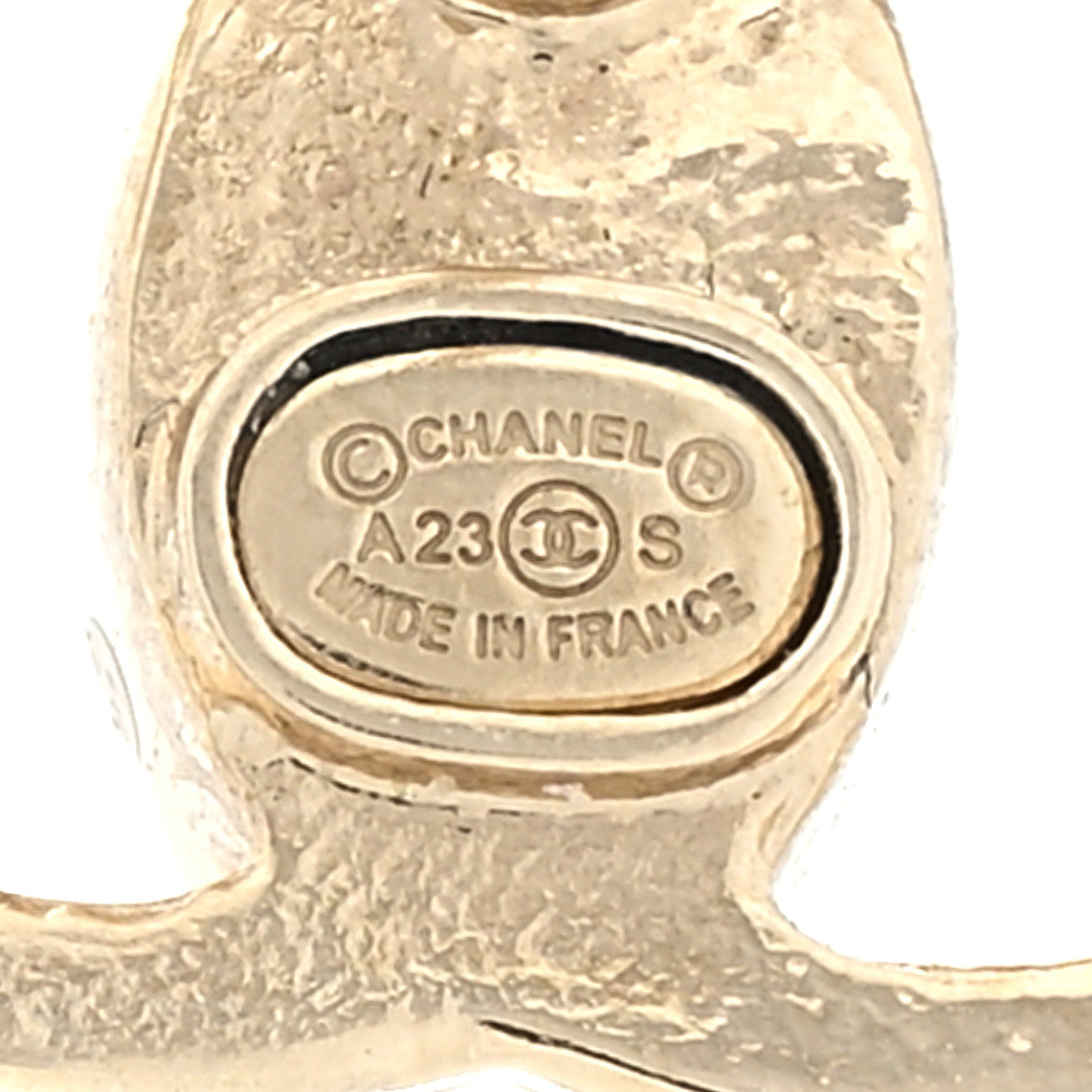 Chanel Crystal CC Large Stud Earrings Gold 4 of 4