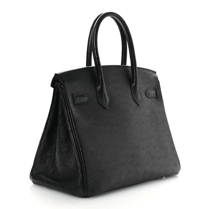 Hermes Ostrich Birkin 30 Black 3 of 12