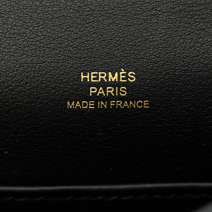 Hermes Swift Kelly Pochette Clutch Black 6 of 8