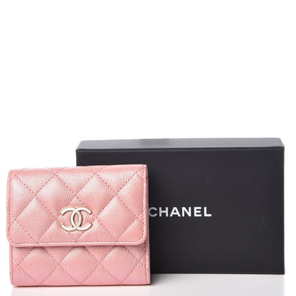 Chanel Iridescent Caviar Quilted Small Flap Wallet Rose Pink 9 of 9