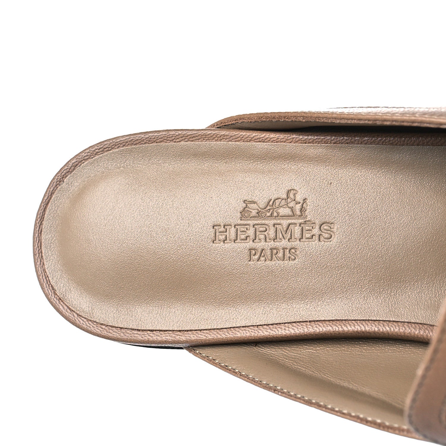 Hermes Goatskin Groupie Mules 37 Beige Argile 8 of 9