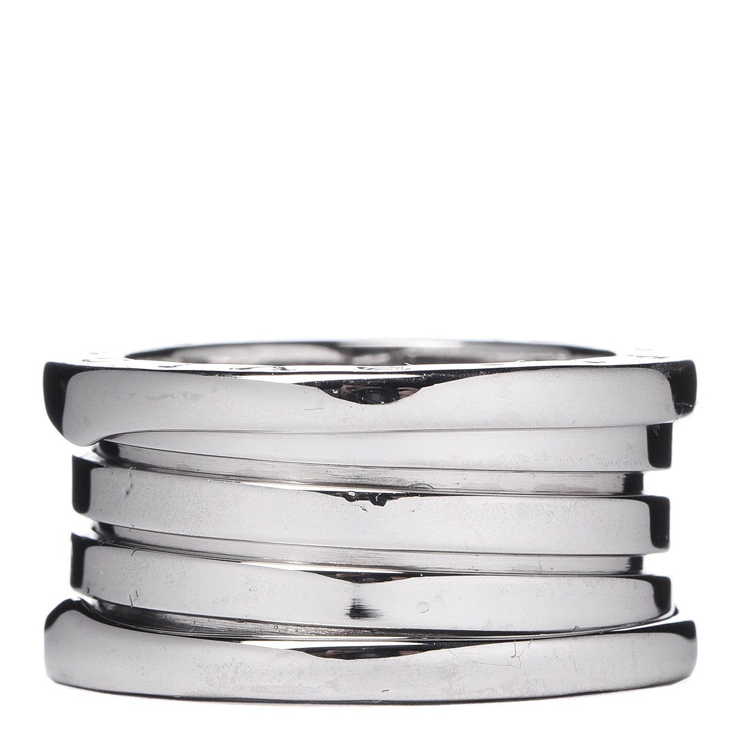 Bulgari 18K White Gold B.Zero1 Four-Band Ring 54 6.75 3 of 5