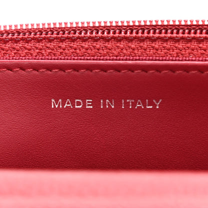 Chanel Metallic Caviar Quilted Wallet On Chain WOC Dark Pink 6 of 9