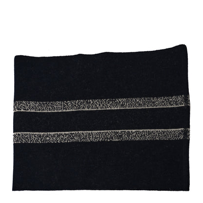 Christian Dior Wool Cashmere Reversible Oblique Snood Blue White 2 of 5