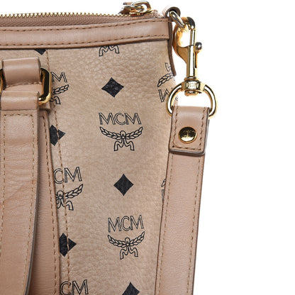 MCM Visetos Medium Essentials Shopper Tote Beige 14 of 17