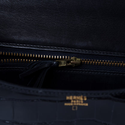 Hermes Shiny Alligator Constance 23 Black 20 of 25