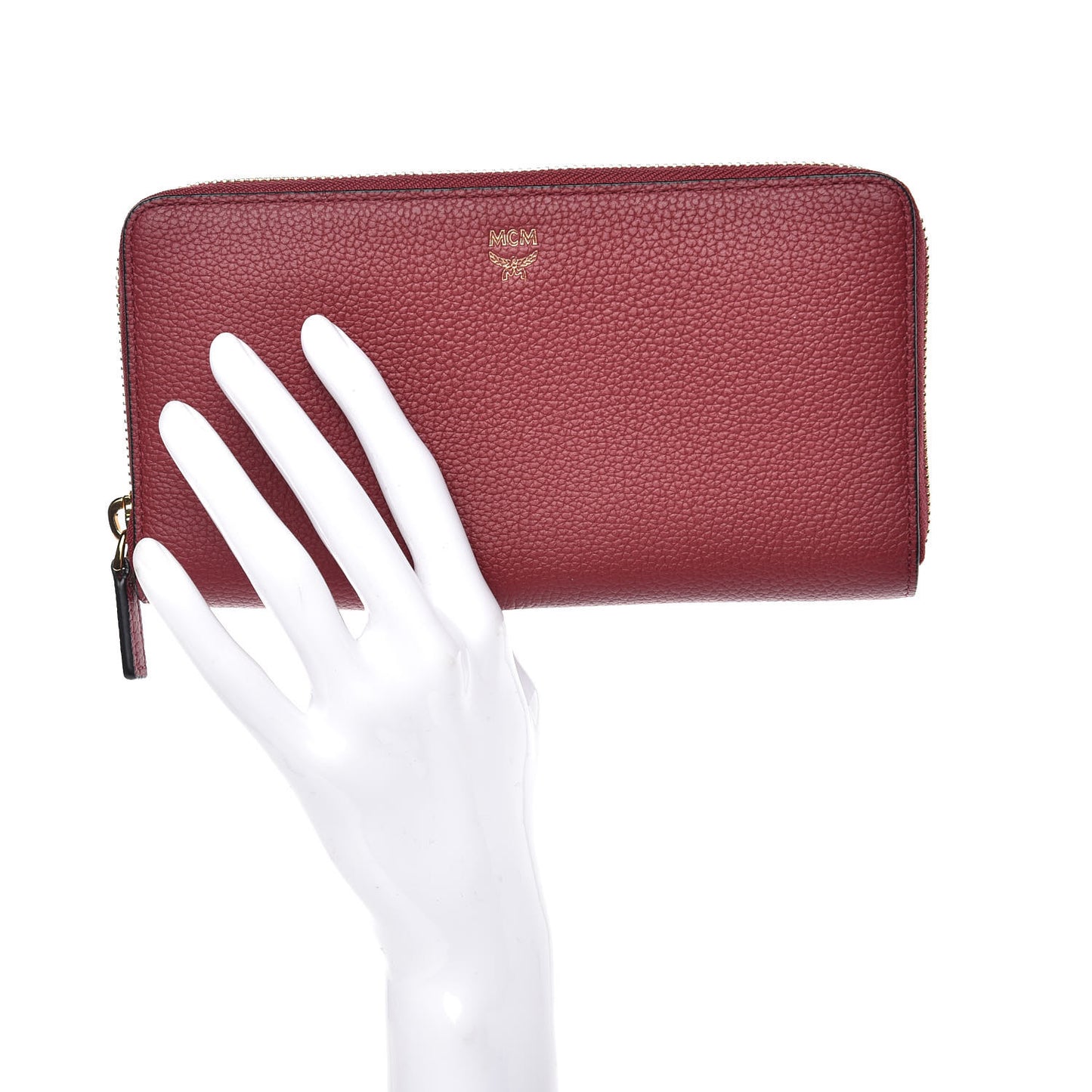 Calfskin Fontanellas Park Avenue Milla Zip Around Wallet Burgundy